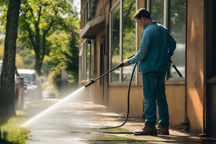 man-is-using-hose-spray-water-from-hose_1258886-2505